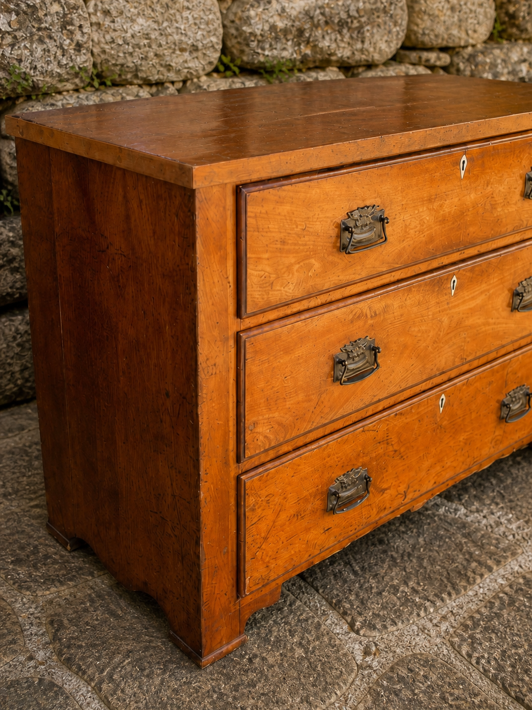 Art Deco Burr Walnut Chest of Drawers – 1930s 3 Drawer Chest
