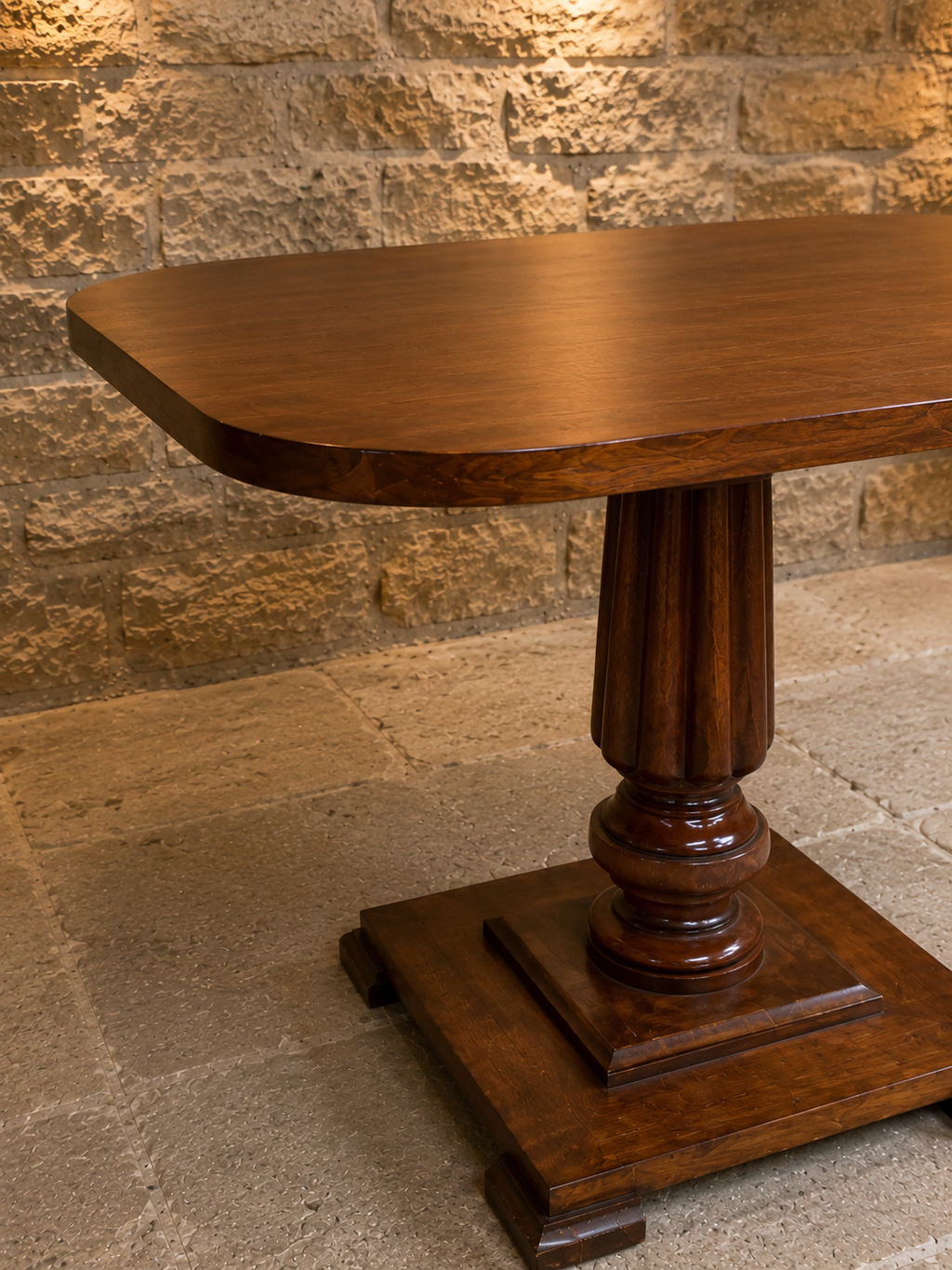 Regency Revival Mahogany Pedestal Lamp Table | Antique Occasional Table | English Side Table | Circa 1930