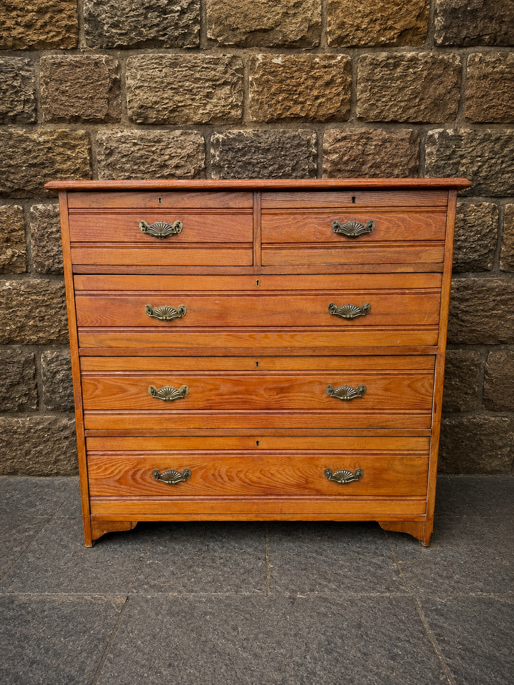 Antique Rustic Chest of Drawers – Victorian Farmhouse Storage Chest