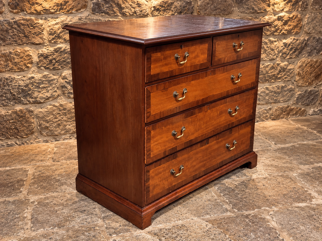 Antique Regency Figured Mahogany Chest of Drawers c.1830
