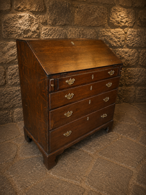 Antique Georgian Oak Bureau Chest c1820–1840