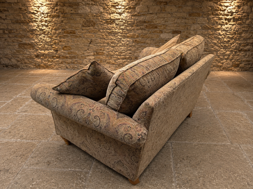 Parker Knoll Two Seater Paisley Sofa – Traditional English Country House Settee