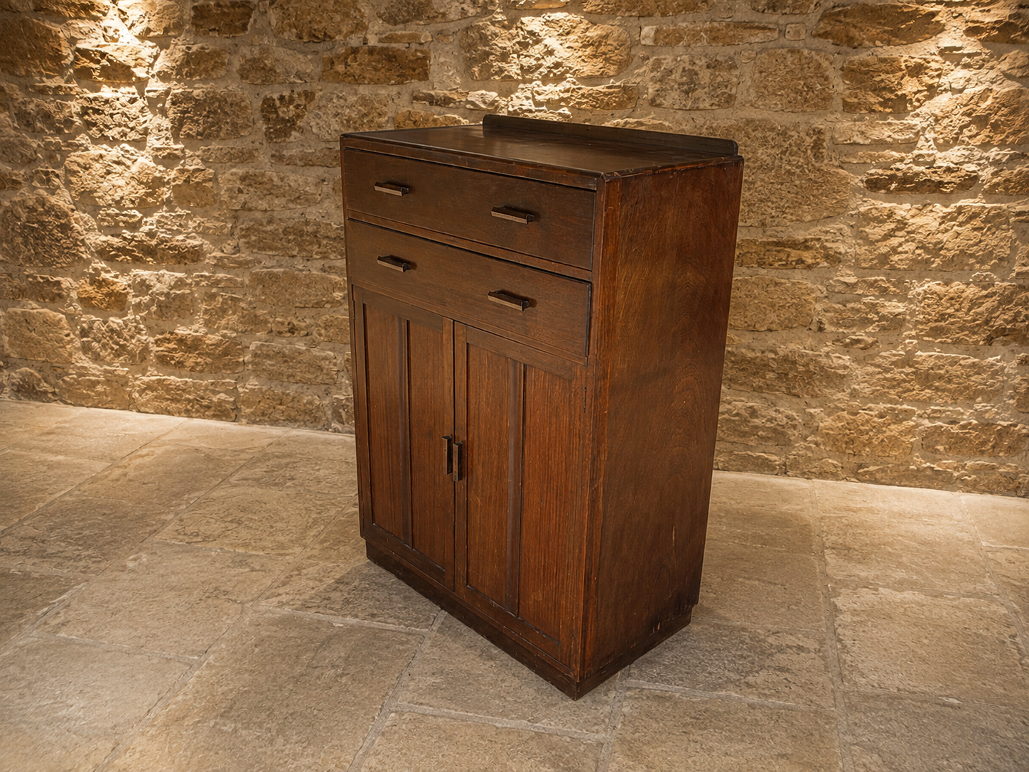 Antique Arts & Crafts Oak Cabinet – c.1910–1930