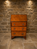 Antique Edwardian Bureau Writing Desk – Geometric Veneered Fall Front – Circa 1920