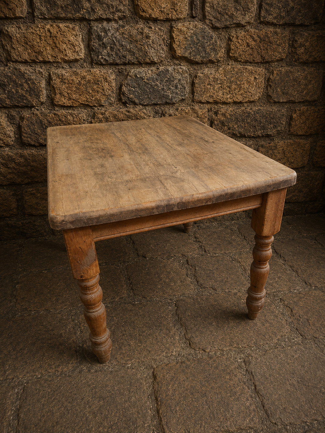 Antique Rustic Pine Farmhouse Table c1890–1910