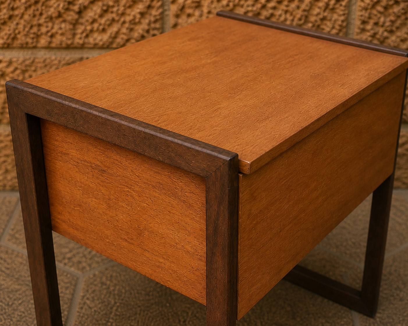 Mid Century Teak Side Table – Scandinavian Style 1960s Occasional Table