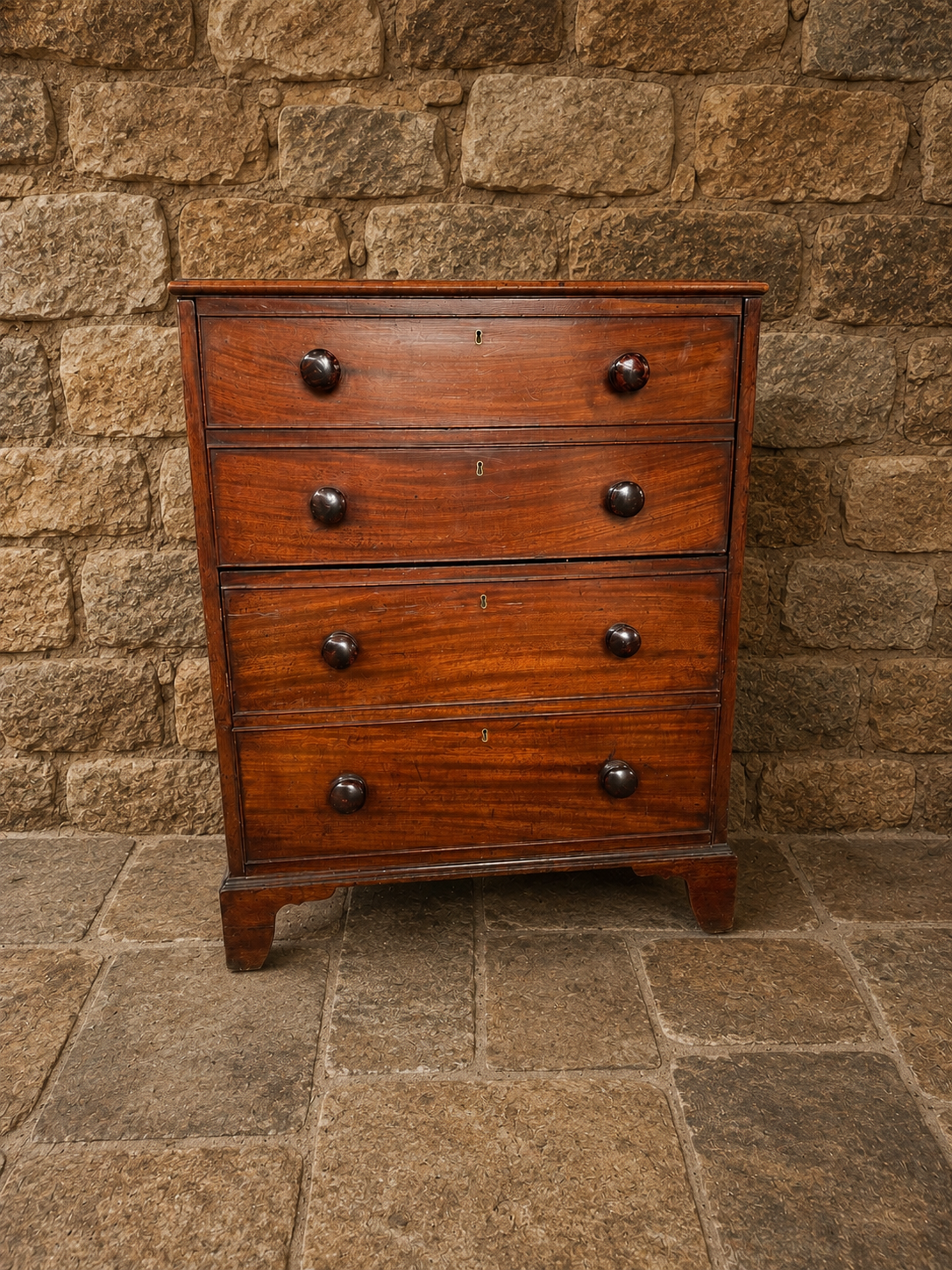 Antique Georgian Mahogany Commode Chest