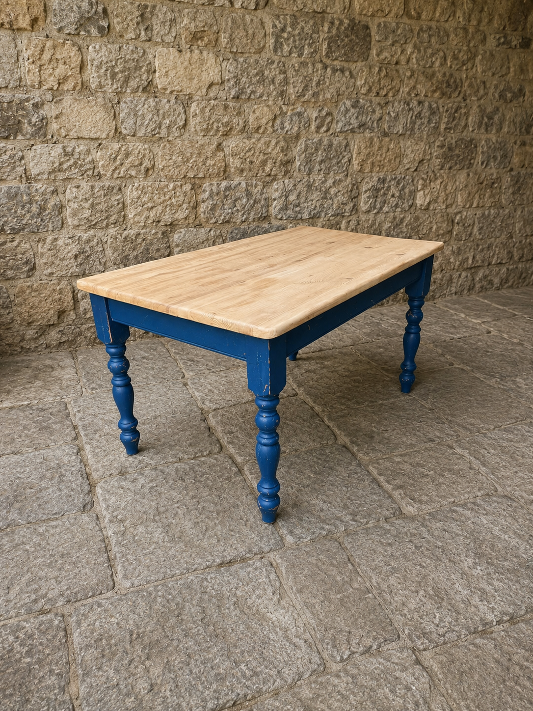 Rustic Farmhouse Pine Kitchen Table