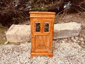 Antique Victorian Inlaid Bedside Cabinet with Ebonised Bird Panels
