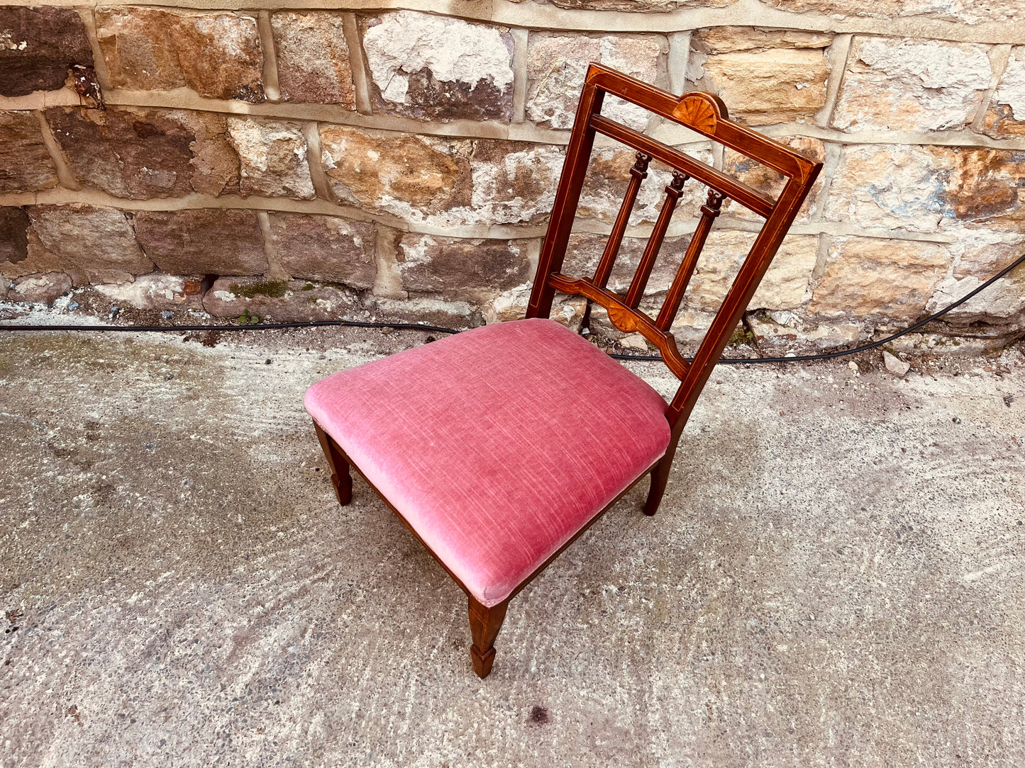 Edwardian Inlaid Mahogany Nursing Chair c.1910