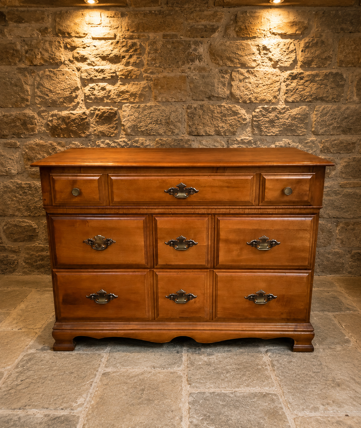 Georgian Style Cherry Wood Chest of Drawers