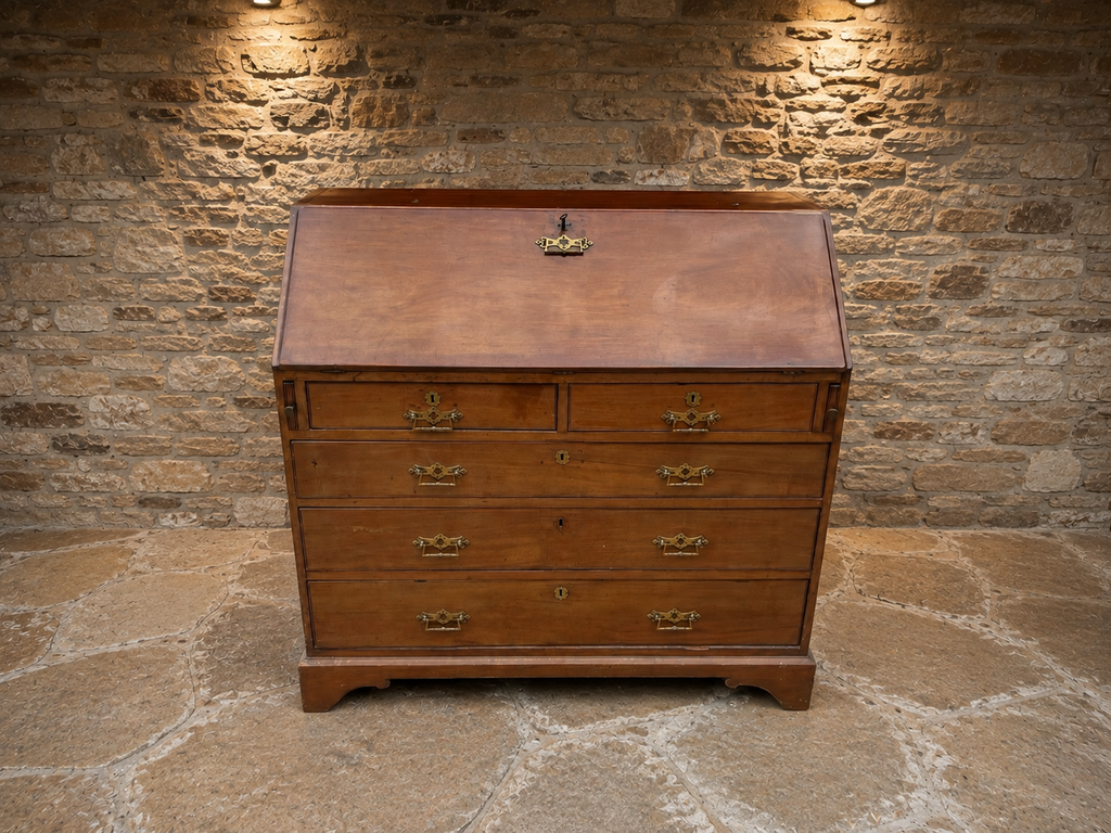 Antique Edwardian Mahogany Bureau Writing Desk – Fitted Interior c.1900