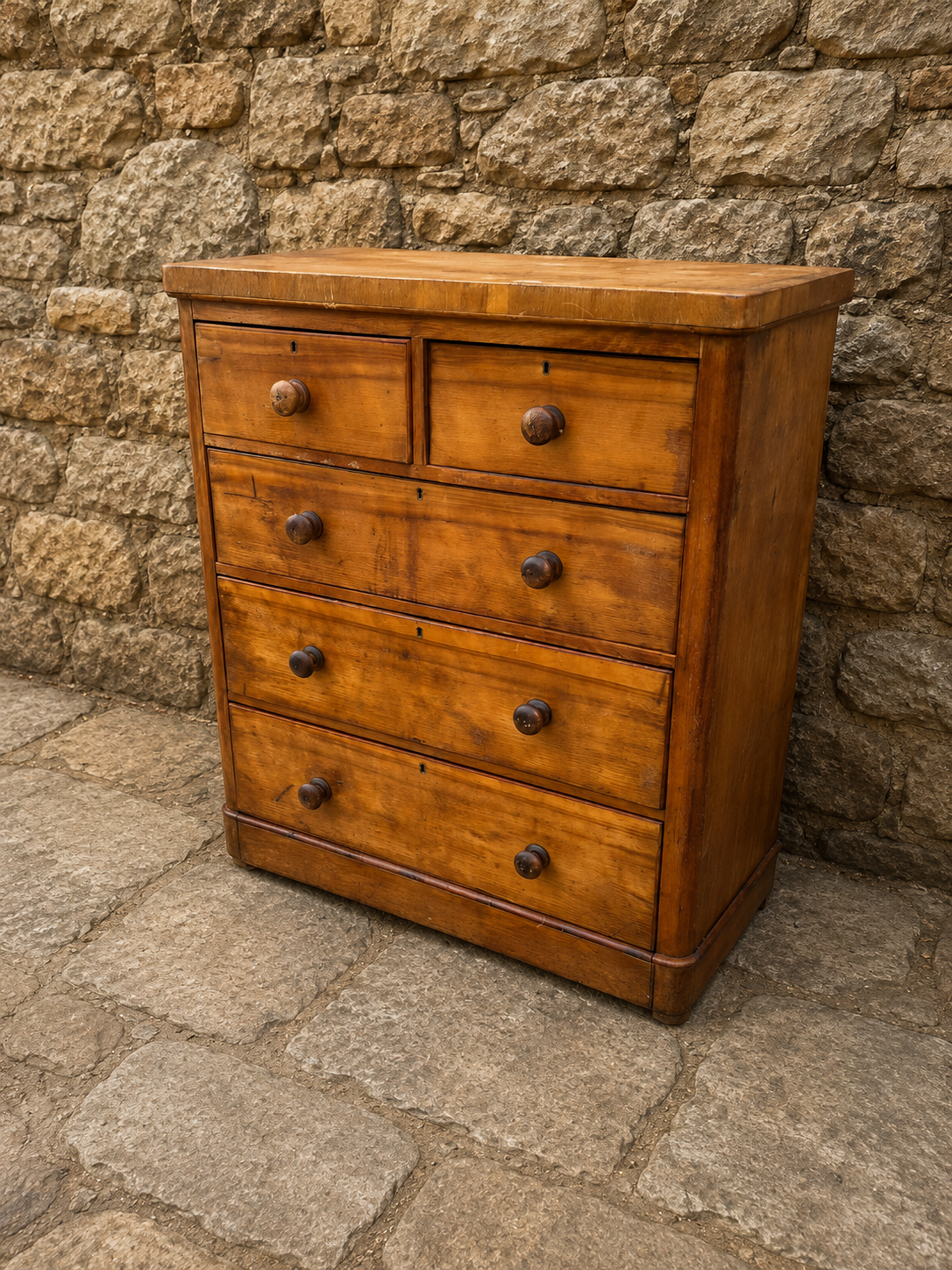 Victorian Pine Chest of Drawers c1860