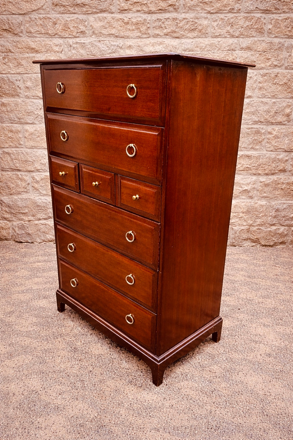 Georgian Style Mahogany Chest of Drawers – Tall 2 Over 3 Drawer Storage