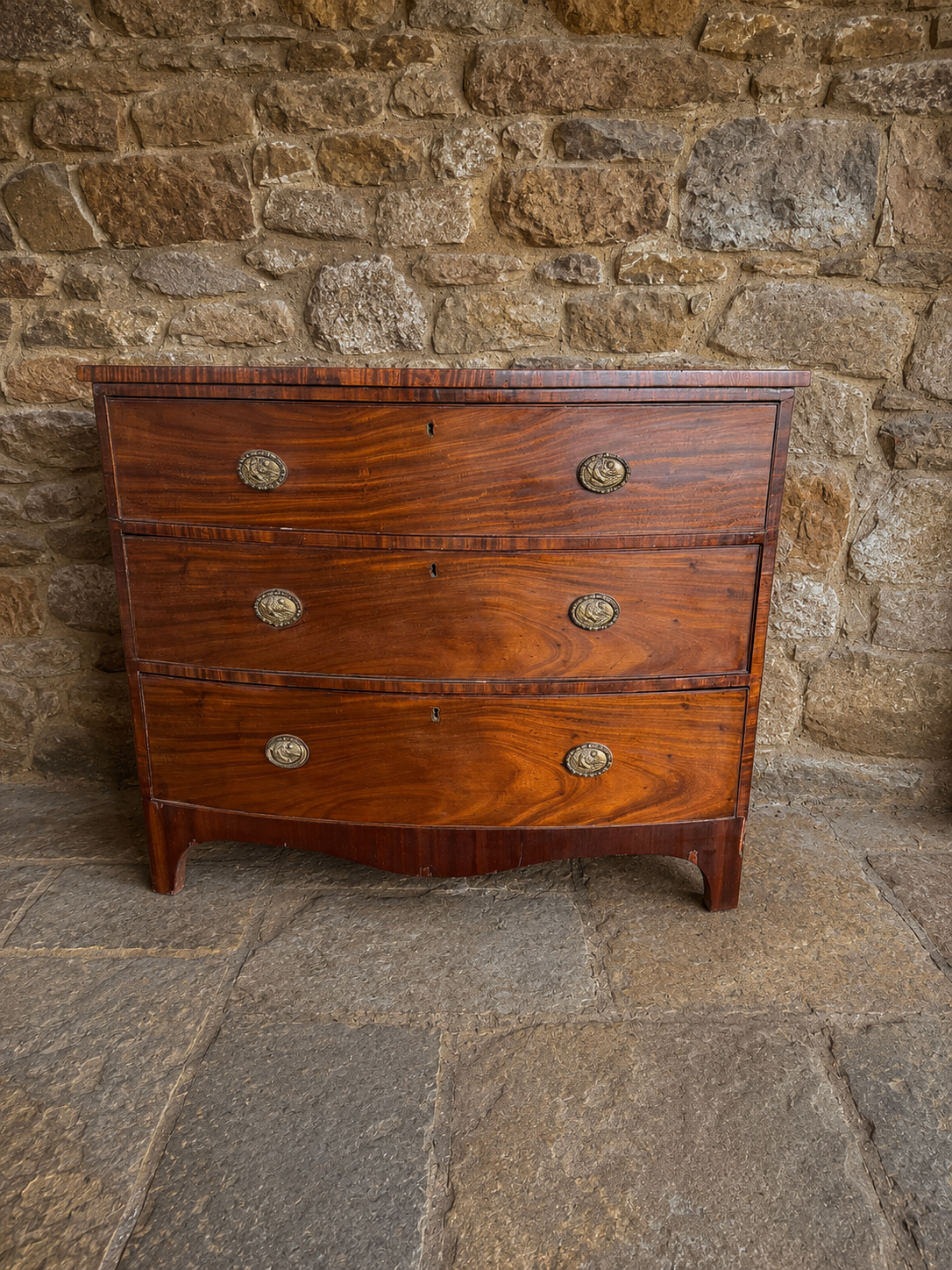 Regency Style Mahogany Bow Front Chest of Drawers c1890–1920