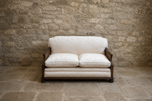 Elegant Cane Sided Loveseat Sofa