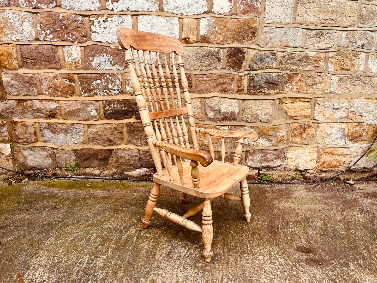 Windsor Style Solid Wood Armchair