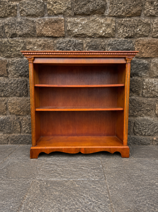 Vintage Georgian Style Mahogany Open Bookcase