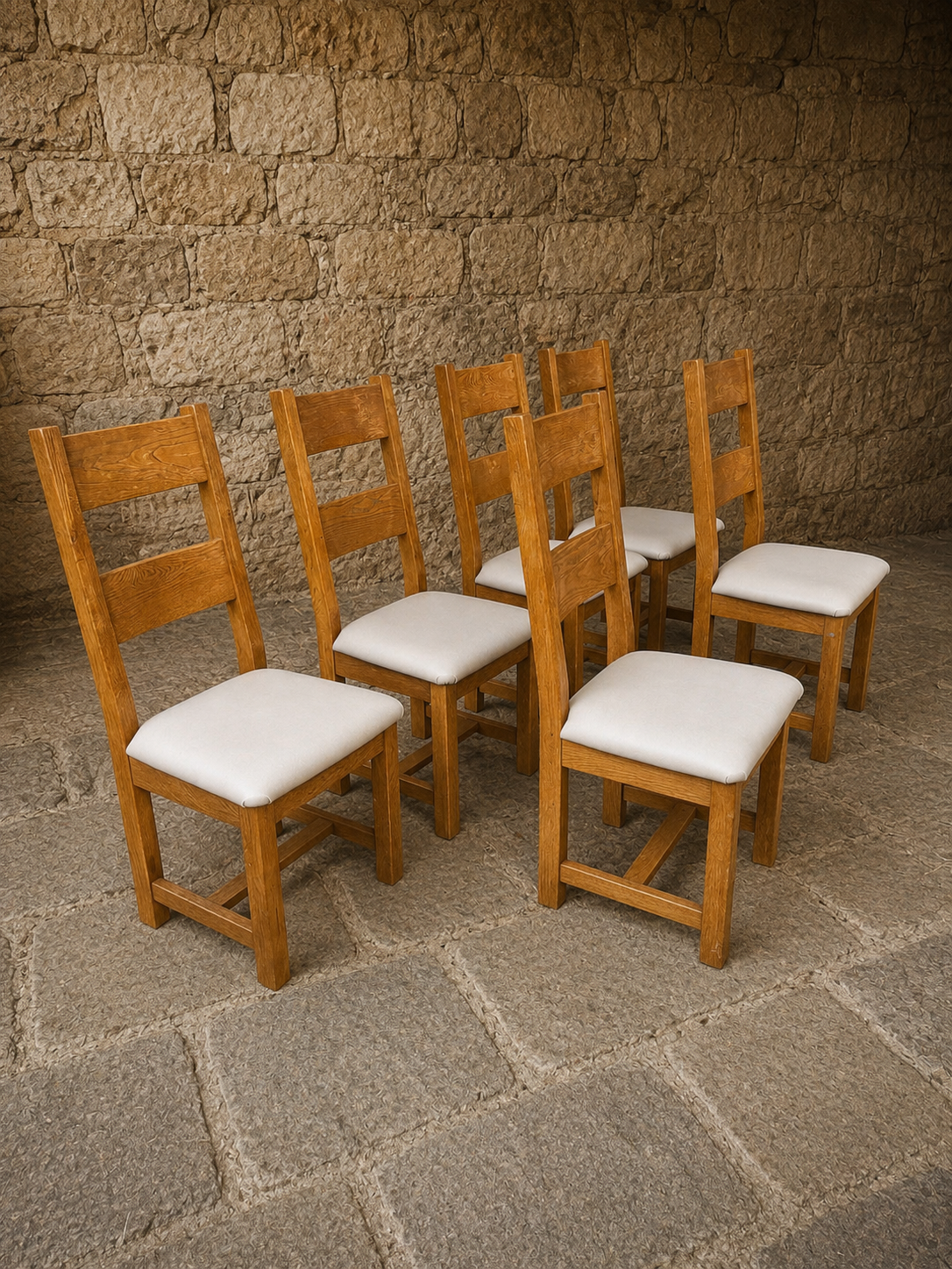 Set of Six Arts & Crafts Oak Dining Chairs