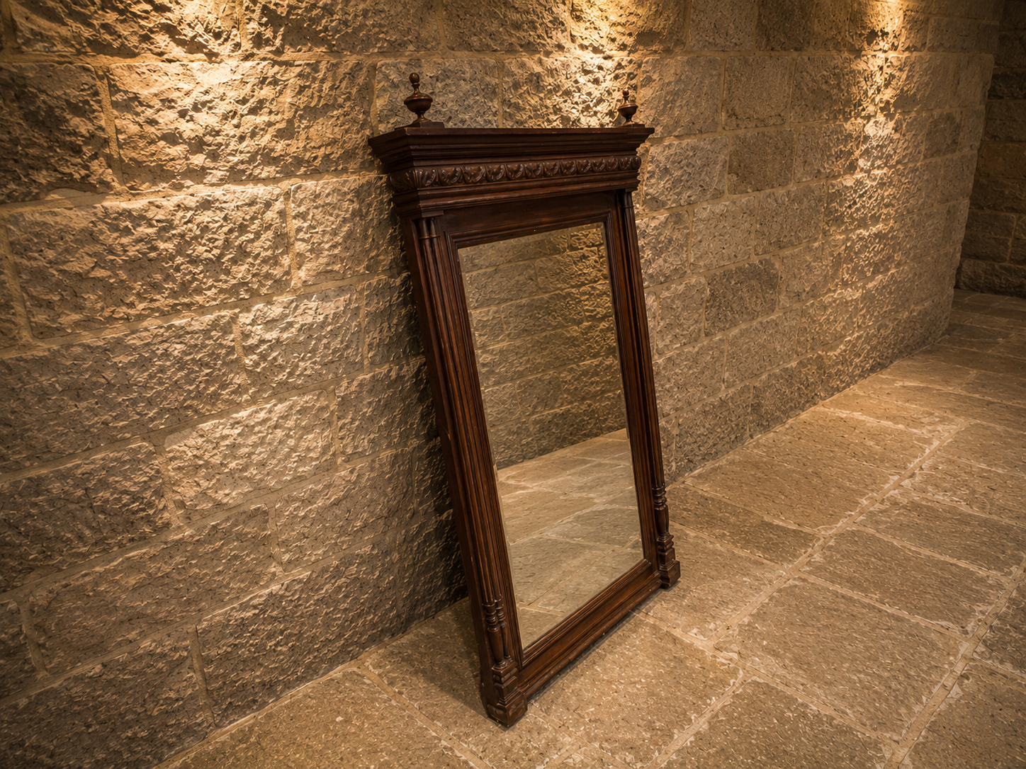 Victorian Mahogany Overmantel Mirror | Antique Hall Mirror | Carved Mahogany Fireplace Mirror c.1900
