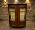 Antique Edwardian Inlaid Mahogany Display Cabinet c.1900–1915 | Bow Front Glazed China Cabinet