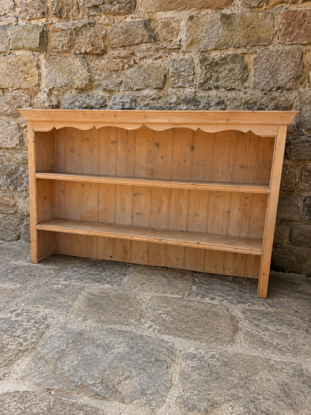 Large Rustic Pine Farmhouse Dresser Rack
