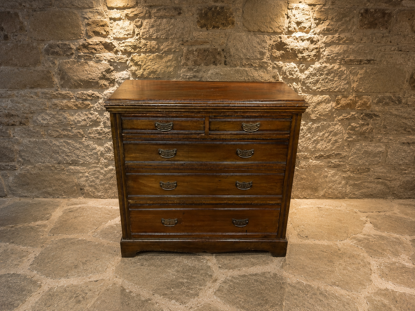 Edwardian Mahogany Chest of Drawers | Antique 2 Over 4 Drawer Chest | Circa 1910