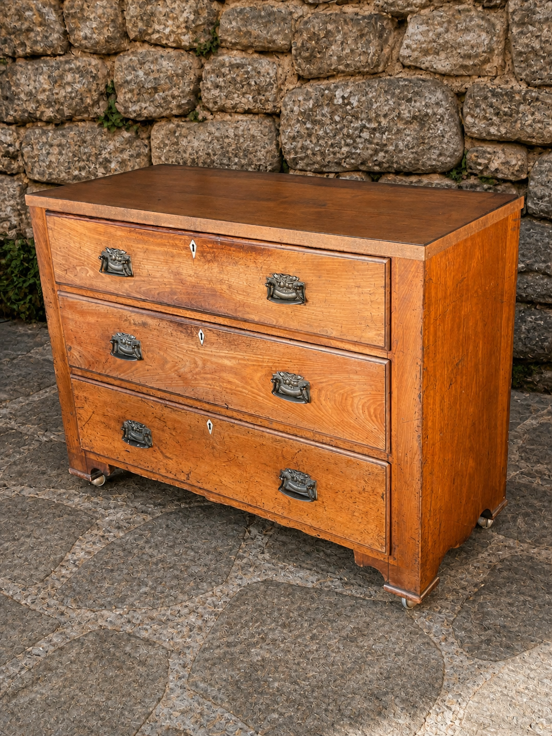 Art Deco Burr Walnut Chest of Drawers – 1930s 3 Drawer Chest