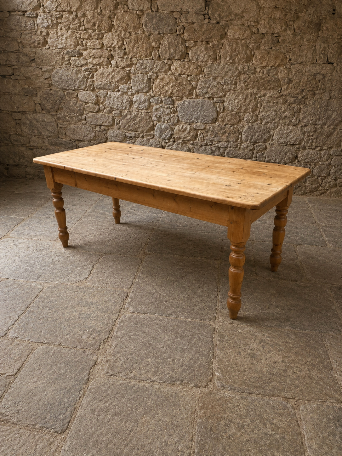 Antique Victorian Farmhouse Pine Dining Table | Large Rustic 6 Seater Kitchen Table | Circa 1880–1900