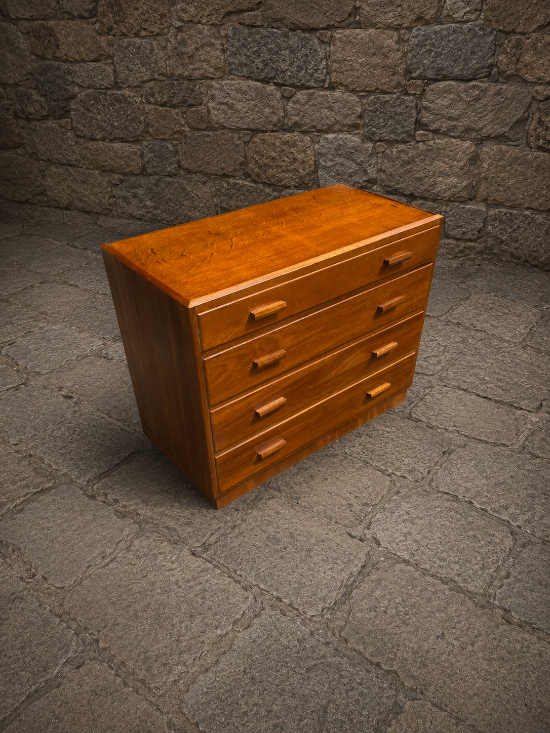 Mid Century Chest of Drawers | Vintage 1960s Four Drawer Bedroom Chest