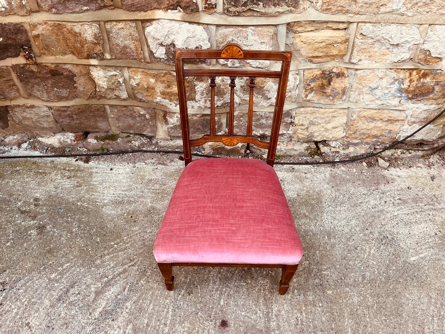 Edwardian Inlaid Mahogany Nursing Chair c.1910