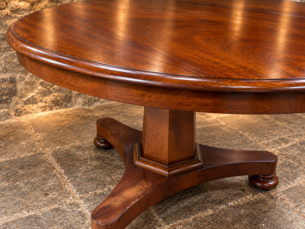 Antique Regency Mahogany Round Pedestal Dining Table – Circa 1820–1835