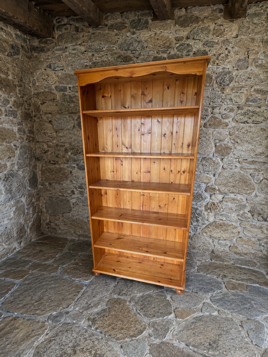 Late 20th Century Solid Pine Farmhouse Bookcase