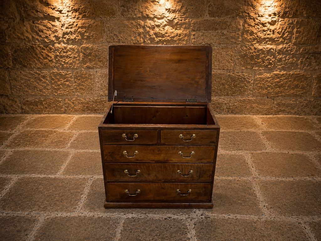 Rare Antique George III Oak Mule Chest Blanket Chest c.1800 | Georgian Storage Chest