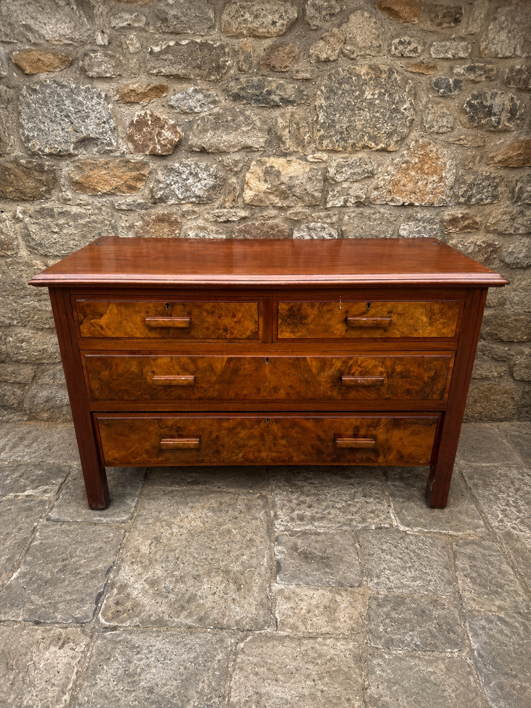 Art Deco Burr Walnut Chest of Drawers c1930