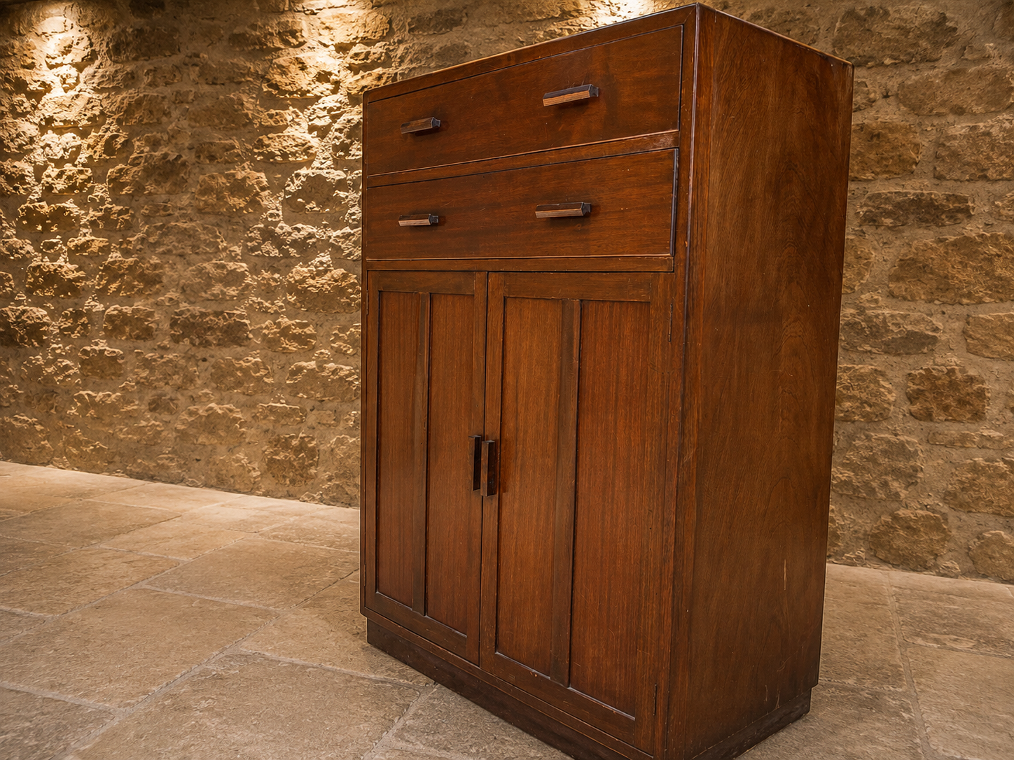 Antique Arts & Crafts Oak Cabinet – c.1910–1930