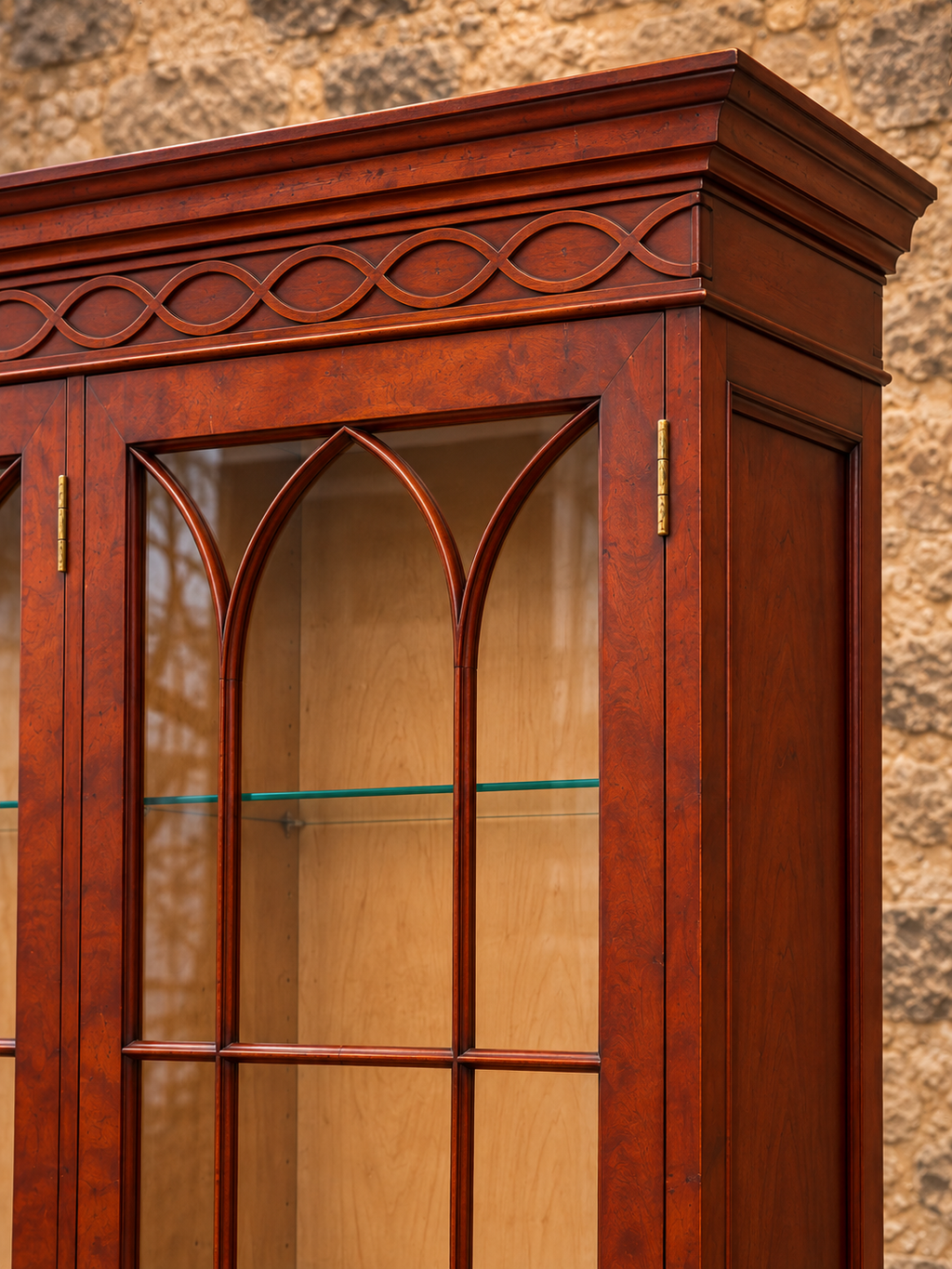 Vintage Georgian style glazed display cabinet