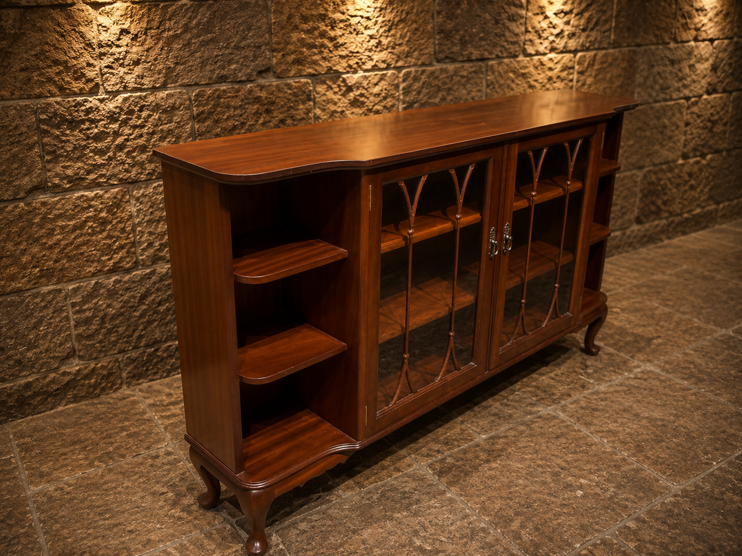 Vintage Mahogany Display Sideboard | Georgian Style Glazed Cabinet | Traditional Drinks Cabinet | Display Bookcase