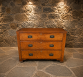 Antique Victorian Figured Wood Chest of Drawers – Circa 1900 – Three Drawer Country House Chest