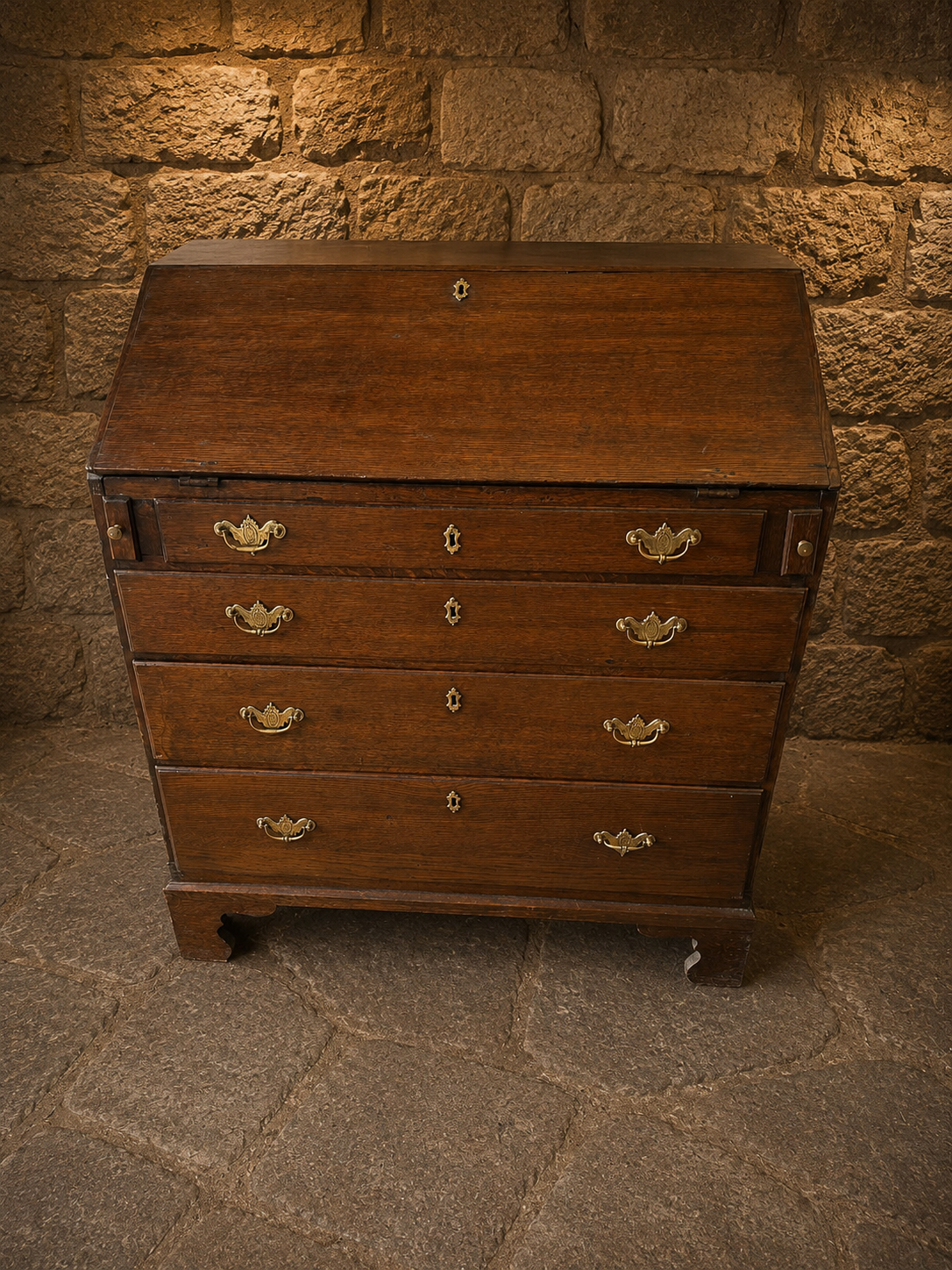 Antique Georgian Oak Bureau Chest c1820–1840