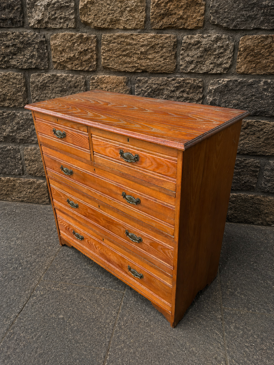 Antique Rustic Chest of Drawers – Victorian Farmhouse Storage Chest