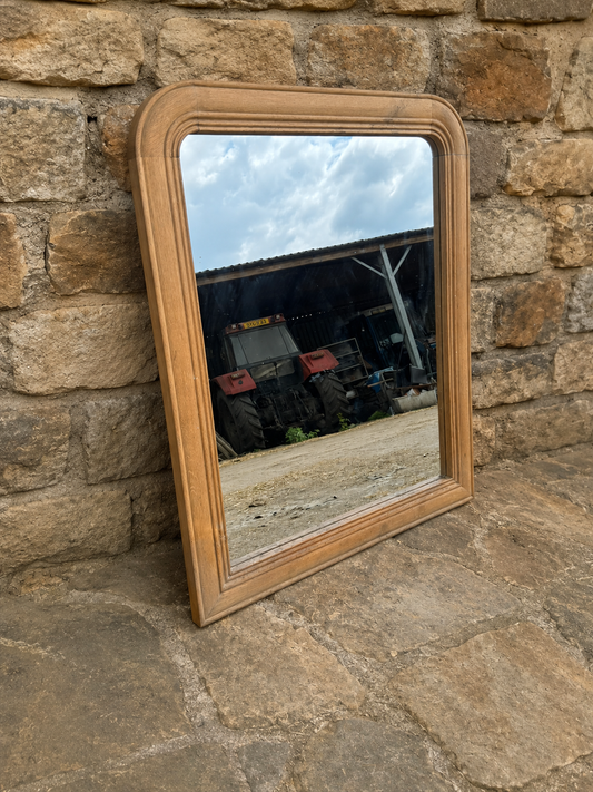 Antique Victorian Pine Overmantel Wall Mirror