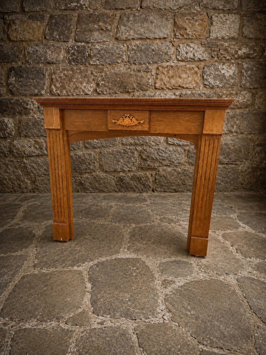 Arts & Crafts Solid Oak Fire Surround / Mantelpiece c.1910–1920