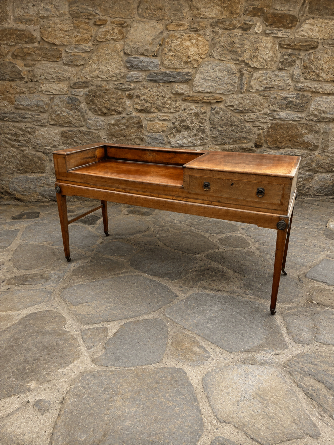 Early 19th Century Regency Mahogany Library Table with Raised Gallery