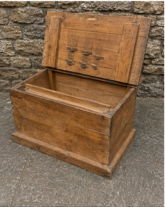 Antique Pine Blanket Chest | Early 19th Century Rustic English Coffer c.1820–1860