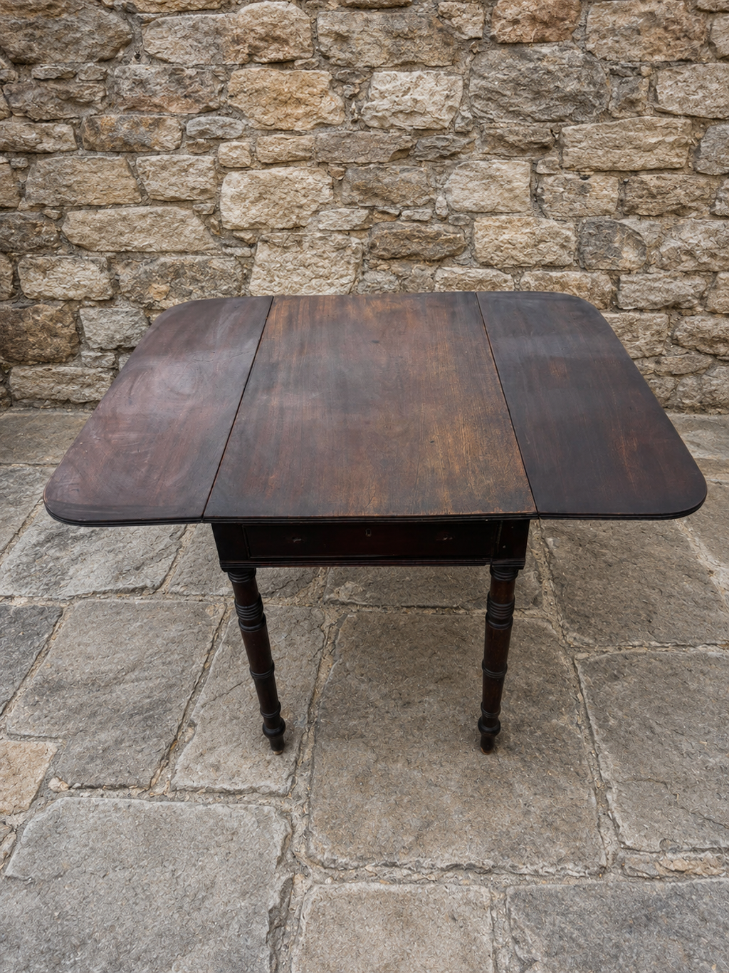 Antique Georgian Mahogany Drop Leaf Dining Table