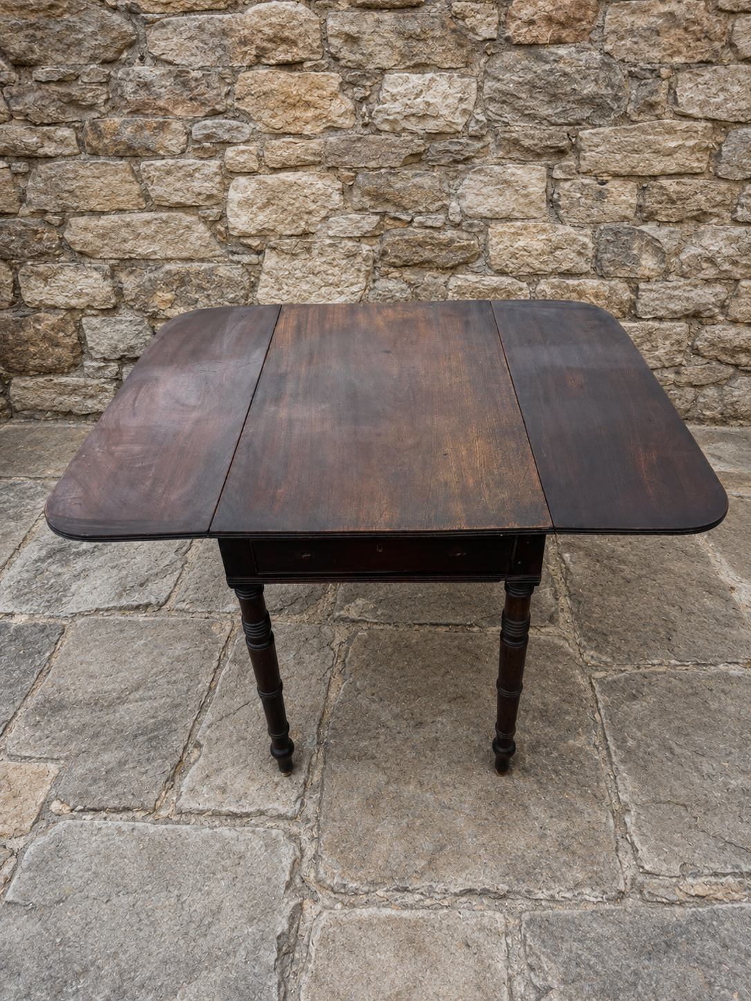Antique Georgian Mahogany Drop Leaf Dining Table