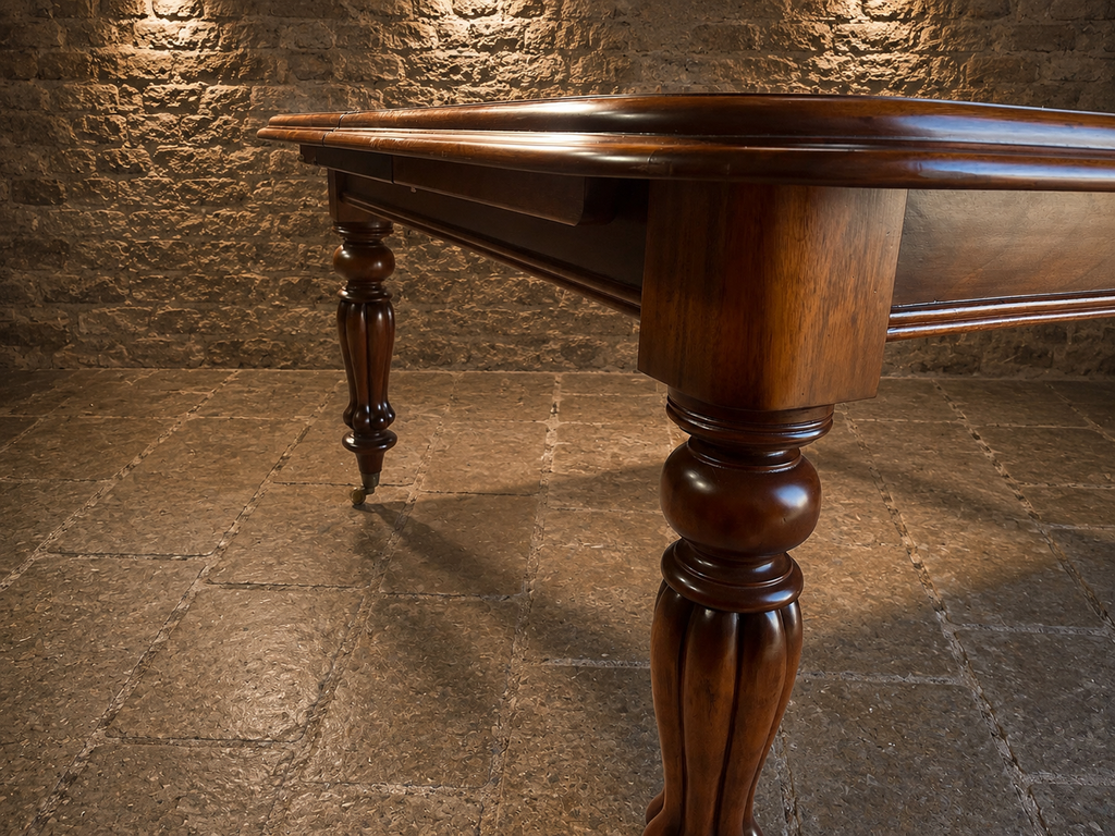 Victorian Walnut Extending Dining Table with Original Castors | Antique 19th Century Dining Table