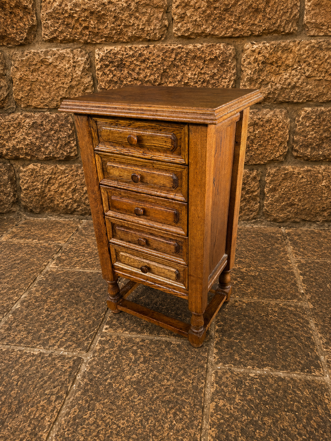 Vintage Oak Miniature Chest of Drawers