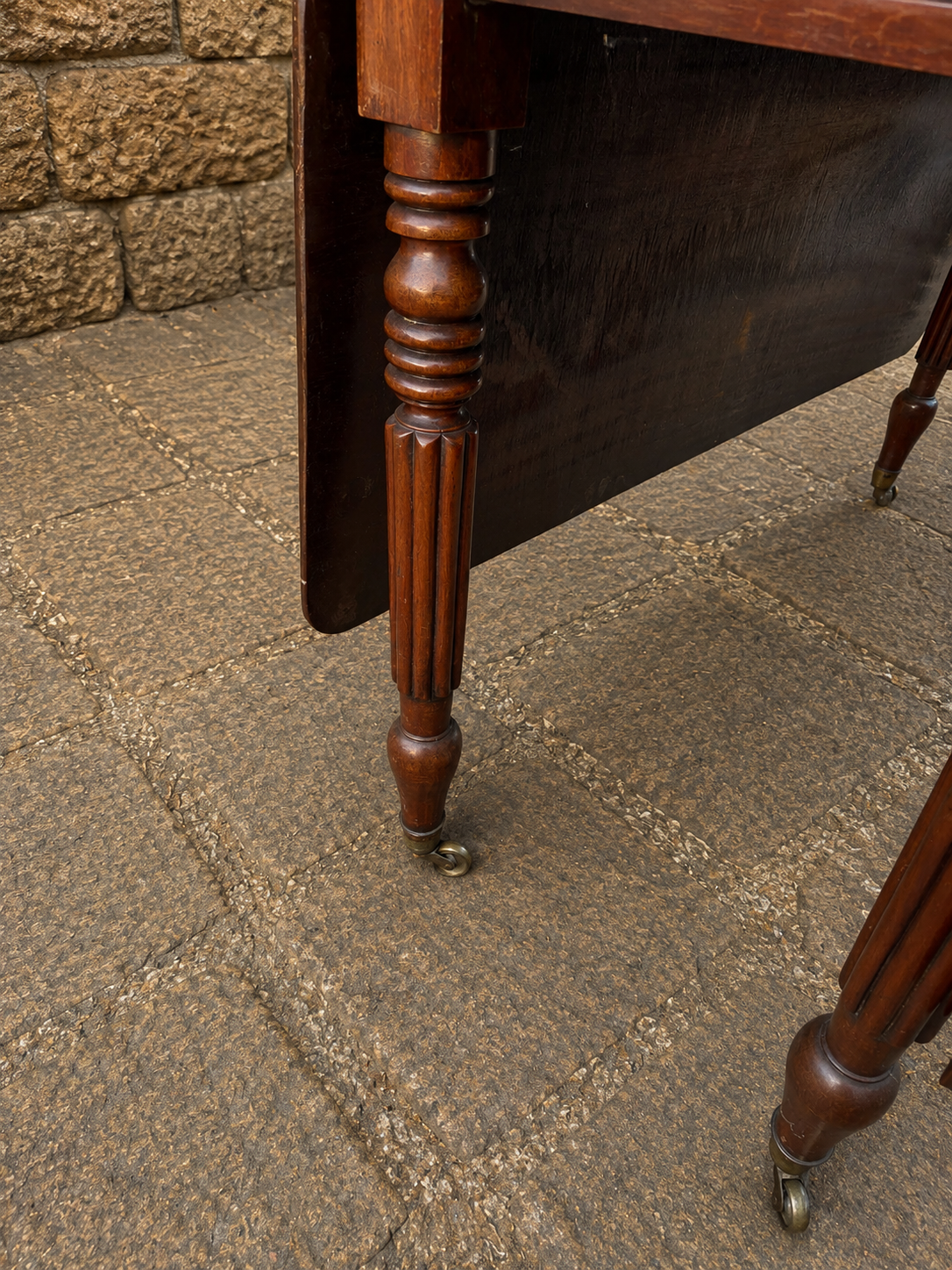 Antique Victorian Mahogany Drop Leaf Dining Table c.1900